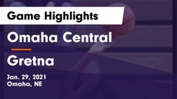 Omaha Central  vs Gretna  Game Highlights - Jan. 29, 2021