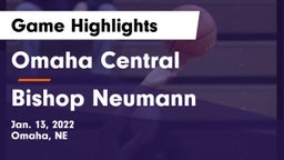 Omaha Central  vs Bishop Neumann  Game Highlights - Jan. 13, 2022