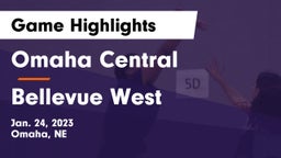 Omaha Central  vs Bellevue West  Game Highlights - Jan. 24, 2023