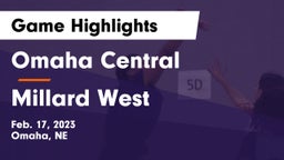 Omaha Central  vs Millard West  Game Highlights - Feb. 17, 2023