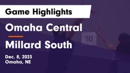 Omaha Central  vs Millard South  Game Highlights - Dec. 8, 2023