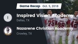Recap: Inspired Vision Academy vs. Nazarene Christian Academy  2018