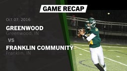 Recap: Greenwood  vs. Franklin Community  2016
