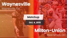 Matchup: Waynesville High vs. Milton-Union  2019