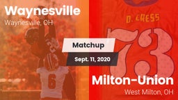 Matchup: Waynesville High vs. Milton-Union  2020
