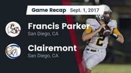 Recap: Francis Parker  vs. Clairemont  2017