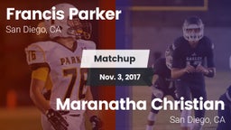 Matchup: Francis Parker vs. Maranatha Christian  2017