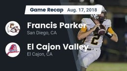 Recap: Francis Parker  vs. El Cajon Valley  2018