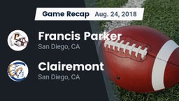 Recap: Francis Parker  vs. Clairemont  2018