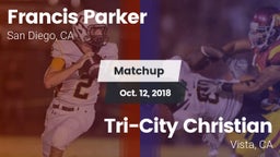 Matchup: Francis Parker vs. Tri-City Christian  2018