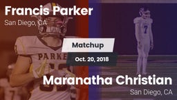 Matchup: Francis Parker vs. Maranatha Christian  2018