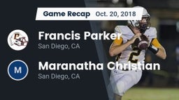 Recap: Francis Parker  vs. Maranatha Christian  2018