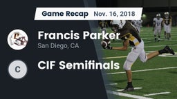 Recap: Francis Parker  vs. CIF Semifinals 2018