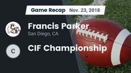 Recap: Francis Parker  vs. CIF Championship 2018