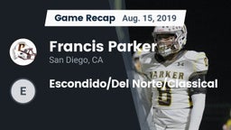 Recap: Francis Parker  vs. Escondido/Del Norte/Classical 2019