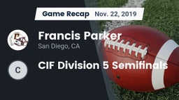 Recap: Francis Parker  vs. CIF Division 5 Semifinals 2019