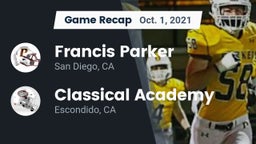 Recap: Francis Parker  vs. Classical Academy  2021