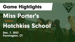 Miss Porter's  vs Hotchkiss School Game Highlights - Dec. 7, 2022