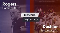 Matchup: Rogers  vs. Deshler  2016