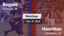 Matchup: Rogers  vs. Hamilton  2016