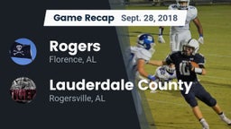 Recap: Rogers  vs. Lauderdale County  2018