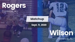 Matchup: Rogers  vs. Wilson  2020