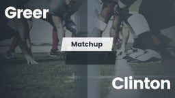 Matchup: Greer  vs. Clinton  2016