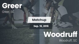 Matchup: Greer  vs. Woodruff  2016
