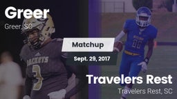 Matchup: Greer  vs. Travelers Rest  2017