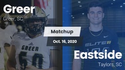 Matchup: Greer  vs. Eastside  2020