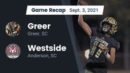 Recap: Greer  vs. Westside  2021