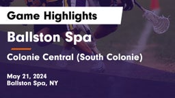 Ballston Spa  vs Colonie Central  (South Colonie) Game Highlights - May 21, 2024
