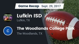 Recap: Lufkin ISD vs. The Woodlands College Park  2017