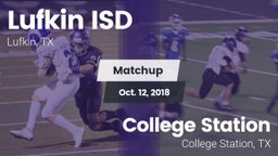 Matchup: Lufkin ISD vs. College Station  2018