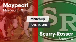 Matchup: Maypearl  vs. Scurry-Rosser  2016