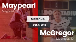Matchup: Maypearl  vs. McGregor  2018