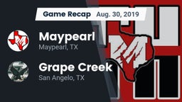 Recap: Maypearl  vs. Grape Creek  2019