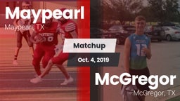 Matchup: Maypearl  vs. McGregor  2019