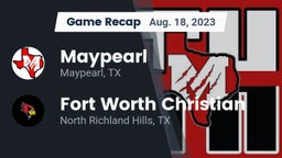 Recap: Maypearl  vs. Fort Worth Christian  2023