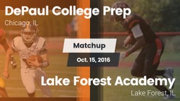 Matchup: DePaul Prep vs. Lake Forest Academy  2016