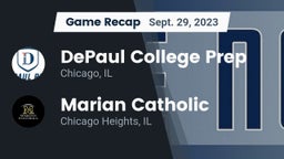 Recap: DePaul College Prep vs. Marian Catholic  2023