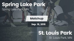 Matchup: Spring Lake Park vs. St. Louis Park  2016