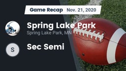 Recap: Spring Lake Park  vs. Sec Semi 2020