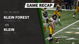 Recap: Klein Forest  vs. Klein  2016