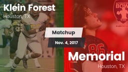Matchup: Klein Forest High vs. Memorial  2017