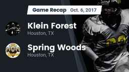 Recap: Klein Forest  vs. Spring Woods  2017