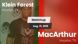 Matchup: Klein Forest High vs. MacArthur  2018