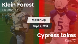 Matchup: Klein Forest High vs. Cypress Lakes  2018