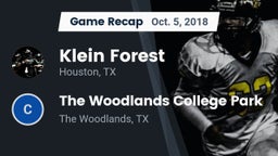 Recap: Klein Forest  vs. The Woodlands College Park  2018