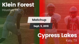 Matchup: Klein Forest High vs. Cypress Lakes  2019
